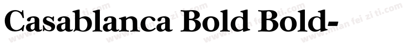 Casablanca Bold Bold字体转换
